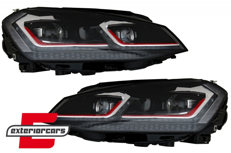 Full LED prednja svjetla SEQ žmigavci Facelift G7.5 GTI look / VW Golf 7 VII (2012-2017), LPVWZ0