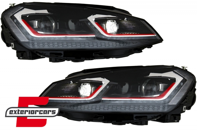 Full LED prednja svjetla SEQ žmigavci Facelift G7.5 GTI look / VW Golf 7 VII (2012-2017), LPVWZ0