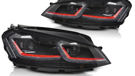Full LED prednja svjetla SEQ žmigavci Facelift G7.5 GTI look / VW Golf 7 VII (2012-2017), LPVX08