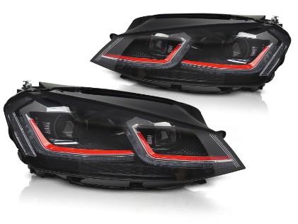 Full LED prednja svjetla SEQ žmigavci Facelift G7.5 GTI look / VW Golf 7 VII (2012-2017), LPVX08