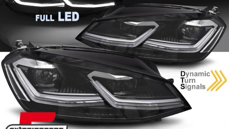 Full LED prednja svjetla SEQ žmigavci Facelift G7.5 R line look / VW Golf 7 VII (2012-2017), LPVWZ1