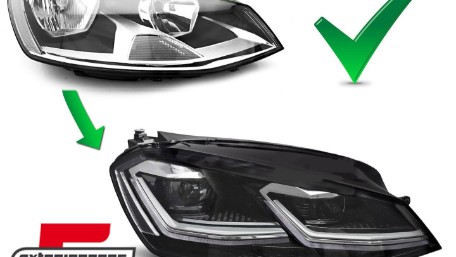 Full LED prednja svjetla SEQ žmigavci Facelift G7.5 R line look / VW Golf 7 VII (2012-2017), LPVWZ1