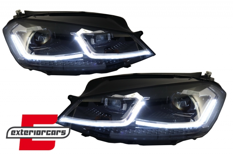 Full LED prednja svjetla SEQ žmigavci Facelift G7.5 R line look / VW Golf 7 VII (2012-2017), LPVWZ1