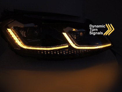 Full LED prednja svjetla SEQ žmigavci Facelift G7.5 R line look / VW Golf 7 VII (2012-2017), LPVX07