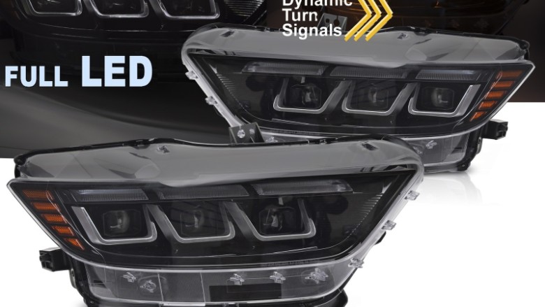 Full LED prednja svjetla SEQ žmigavci / Ford Mustang VI (2015-2017), LPFOD4