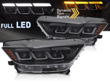 Full LED prednja svjetla SEQ žmigavci / Ford Mustang VI (2015-2017), LPFOD4