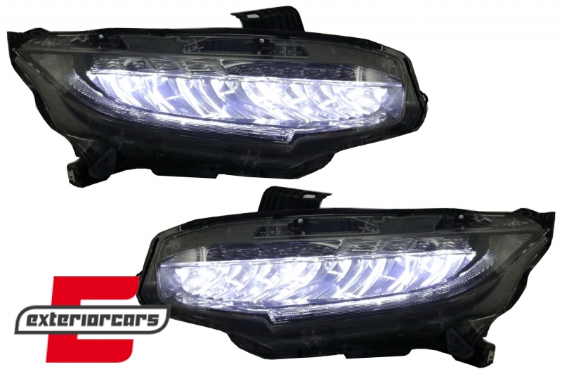 Full LED prednja svjetla SEQ žmigavci / Honda Civic Mk10 (2016-2021), LPHO37