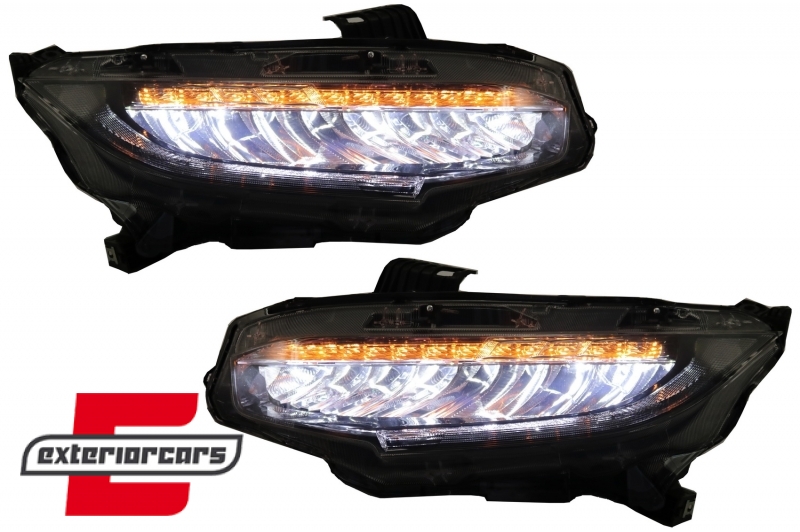 Full LED prednja svjetla SEQ žmigavci / Honda Civic Mk10 (2016-2021), LPHO37