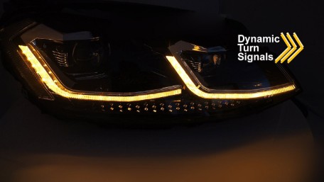 Full LED prednja svjetla SEQ žmigavci R line look / VW Golf 7.5 Facelift (2017-2019), LPVX11