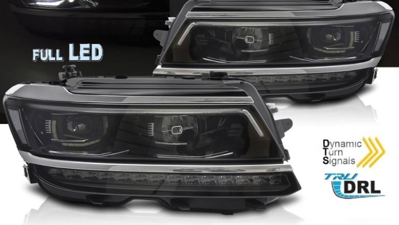 Full LED prednja svjetla SEQ žmigavci R-line Matrix dizajn / VW Tiguan II Mk2 (2016-2019), LPVX24