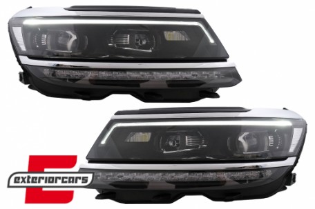 Full LED prednja svjetla SEQ žmigavci R-line Matrix dizajn / VW Tiguan II Mk2 (2016-2019), LPVX24