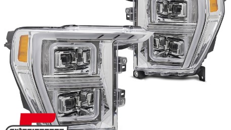 Full LED prednja svjetla SEQ žmigavci TubeLight dizajn (chrome) / FORD F150 Mk14 (2020-2023), LPFOC1