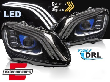 Full LED prednja svjetla SEQ žmigavci W222 Facelift dizajn / Mercedes C-klasa W205 S205 (2014-2020), LPMEE8