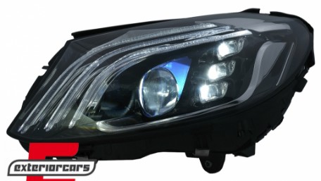 Full LED prednja svjetla SEQ žmigavci W222 Facelift dizajn / Mercedes C-klasa W205 S205 (2014-2020), LPMEE8