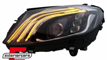 Full LED prednja svjetla SEQ žmigavci W222 Facelift dizajn / Mercedes C-klasa W205 S205 (2014-2020), LPMEE8