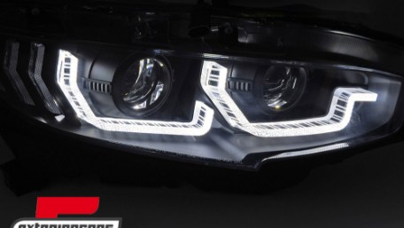 Full LED prednja svjetla TruDRL SEQ žmigavci (crna) / Honda Civic Mk10 (2016-2021) Limuzina & Hatchback, LPHO39
