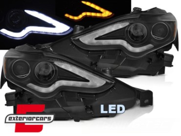 Full LED prednja svjetla TubeLight dizajn (crna) / Lexus IS XE30 (2013-2016), LPLE08