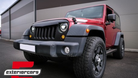 Full LED prednji farovi Angel Eye za pretvorbu u 2018 model / Jeep Wrangler JK (2007-2017), HLJEWJKLED