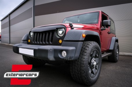 Full LED prednji farovi Angel Eye za pretvorbu u 2018 model / Jeep Wrangler JK (2007-2017), HLJEWJKLED