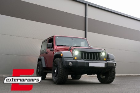 Full LED prednji farovi Angel Eye za pretvorbu u 2018 model / Jeep Wrangler JK (2007-2017), HLJEWJKLED