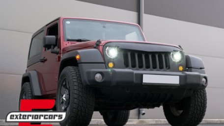 Full LED prednji farovi Angel Eye za pretvorbu u 2018 model / Jeep Wrangler JK (2007-2017), HLJEWJKLED