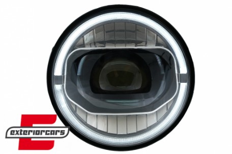 Full LED prednji farovi Angel Eye za pretvorbu u 2018 model / Jeep Wrangler JK (2007-2017), HLJEWJKLED