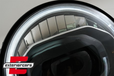 Full LED prednji farovi Angel Eye za pretvorbu u 2018 model / Jeep Wrangler JK (2007-2017), HLJEWJKLED