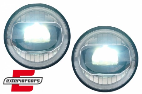 Full LED prednji farovi Angel Eye za pretvorbu u 2018 model / Jeep Wrangler JK (2007-2017), HLJEWJKLED