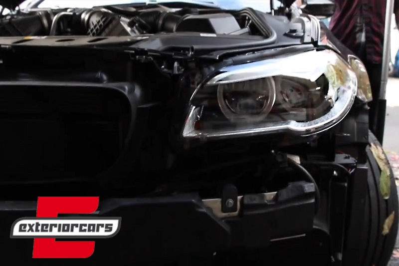 Full LED prednji farovi Angel Eyes / BMW serije 5 F10 F11 LCI (2014-2017), HLBMF10LCILED