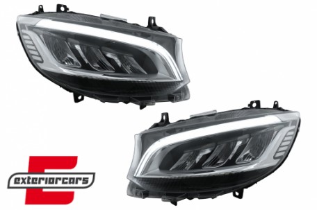 Full LED prednji farovi (crna) / Mercedes Sprinter W907 W910  (2019-2023), HLMBW907