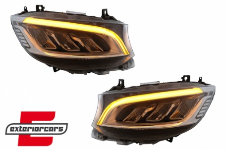 Full LED prednji farovi (crna) / Mercedes Sprinter W907 W910  (2019-2023), HLMBW907