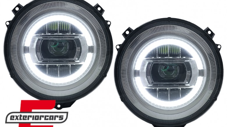 Full LED prednji farovi Facelift 2018 dizajn (chrome) / Mercedes G-klasa W463 (2005-2017), HLMBW463NLC
