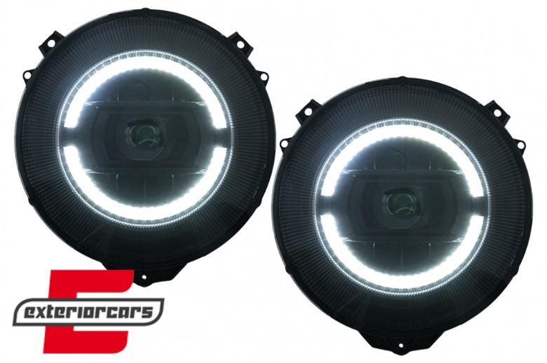 Full LED prednji farovi Facelift 2018 dizajn (crna) / Mercedes G-klasa W463 (2005-2017), HLMBW463NL