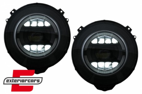 Full LED prednji farovi Facelift 2018 dizajn (crna) / Mercedes G-klasa W463 (2005-2017), HLMBW463NL