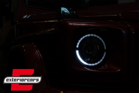 Full LED prednji farovi Facelift 2018 dizajn (crna) / Mercedes G-klasa W463 (2005-2017), HLMBW463NL