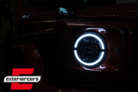 Full LED prednji farovi Facelift 2018 dizajn (crna) / Mercedes G-klasa W463 (2005-2017), HLMBW463NL