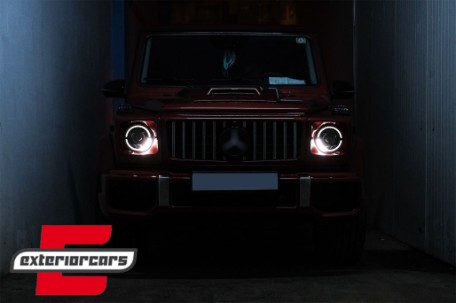 Full LED prednji farovi Facelift 2018 dizajn (crna) / Mercedes G-klasa W463 (2005-2017), HLMBW463NL