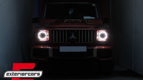 Full LED prednji farovi Facelift 2018 dizajn (crna) / Mercedes G-klasa W463 (2005-2017), HLMBW463NL