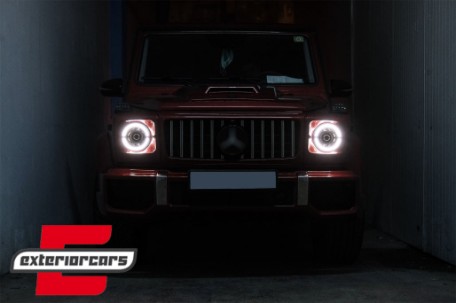 Full LED prednji farovi Facelift 2018 dizajn (crna) / Mercedes G-klasa W463 (2005-2017), HLMBW463NL