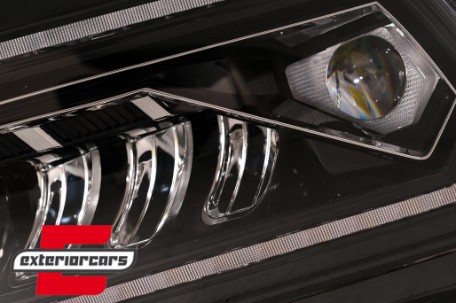Full LED prednji farovi SEQ žmigavci (crna) / Ford Mustang V (2004-2009), HLFOMUFLED