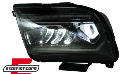 Full LED prednji farovi SEQ žmigavci (crna) / Ford Mustang V (2004-2009), HLFOMUFLED