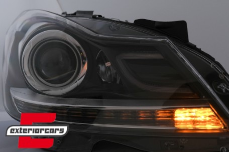 Full LED prednji farovi SEQ žmigavci / Mercedes C-klasa W204 S204 (2011-2014), HLMBW204LD