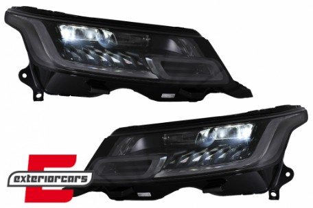 Full LED prednji farovi SEQ žmigavci pretvorba u 2018 model Matrix look / Range Rover Sport L494 (2013-2017), HLRRSL494FL
