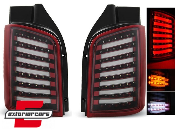 Full LED stražnja svjetla (crvena/kristal) / Volkswagen T5 (04.2003-2015), LDVW88