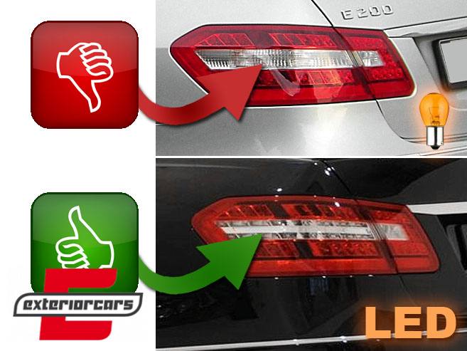 Full LED stražnja svjetla (crvena/smoke) / Mercedes E-klasa W212 limuzina (2009-2013), LDME88
