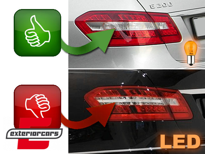 Full LED stražnja svjetla (crvena/smoke) / Mercedes E-klasa W212 limuzina (2009-2013), LDME96