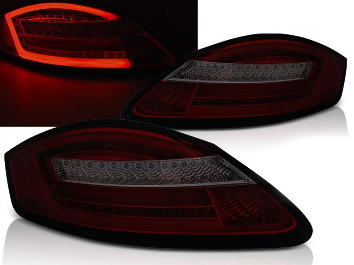 Full LED stražnja svjetla Dinamički Sekvencijalni žmigavci (crvena/smoke) / PORSCHE BOXSTER CAYMAN (05-08), LDPO09