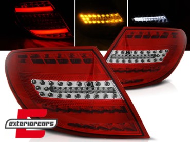 Full LED stražnja svjetla Facelift dizajn (crvena/kristal) / Mercedes C-klasa W204 limuzina (2007-2010), LDME71