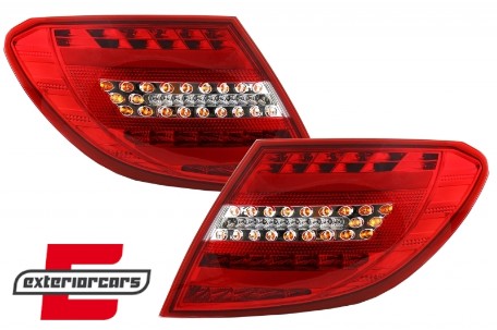 Full LED stražnja svjetla Facelift dizajn (crvena/kristal) / Mercedes C-klasa W204 limuzina (2007-2010), LDME71