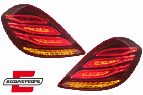 Full LED stražnja svjetla Facelift dizajn (crvena/kristal) / Mercedes S-klasa W222 (2013-2017), LDMEC6